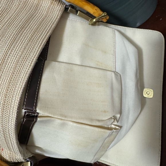 Elegant Tan Bamboo‎ Handle Bag - Picture 7 of 8